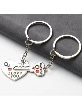 Keychain Heart 2pc I Love You Stainless Bag Charm Husband Boyfriend Girlfriend